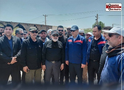 بازدید استاندار خوزستان از محل خدمت‌رسانی شرکت فولاد اکسین خوزستان به زائران اربعین حسینی